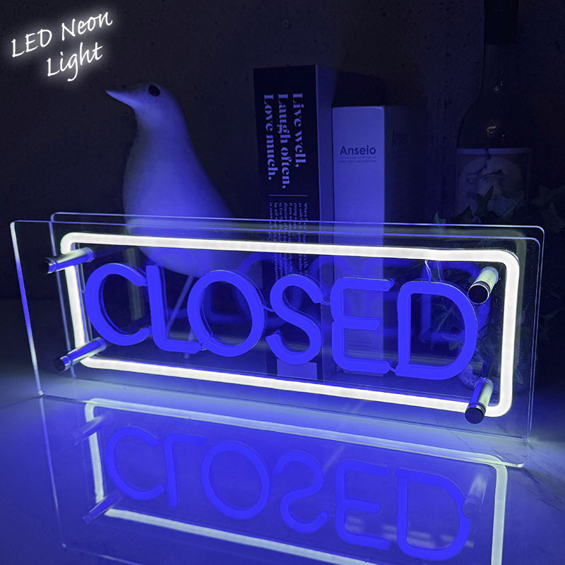 LEDネオンサイン ネオン管風 CLOSED クローズド インテリア ライト LED ネオンサイン 看板 サインボード 光る 光る看板 ネオン 部屋 玄関 子供部屋 NK-81